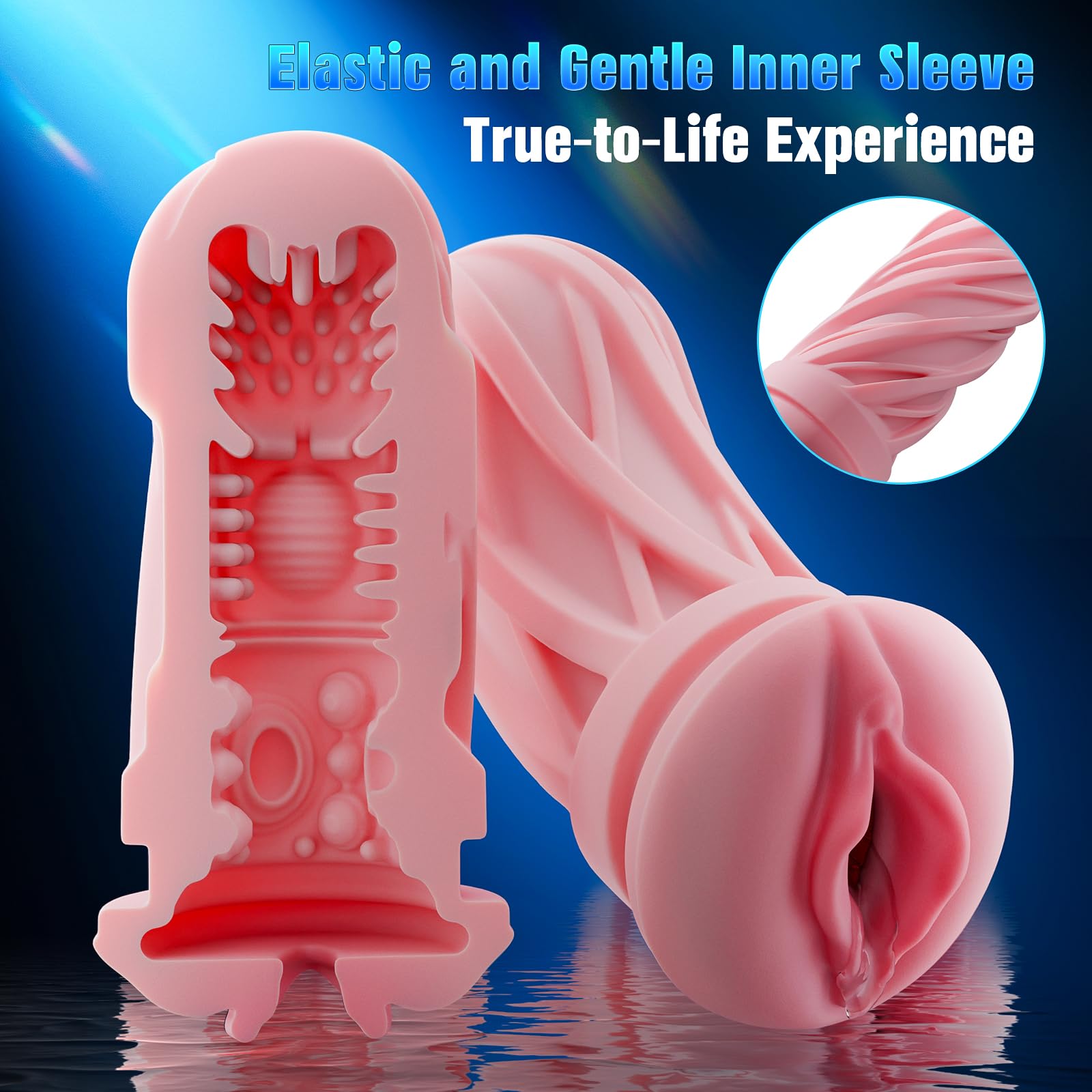 EINSEO Male Masturbator Sex Toys for Men - Thrusting Male Stroker with 360° Heating, 5-Speed Smooth Motion Blowjob Adult Men's Sex Toy, Silent Brushless Motor, Pocket Pussy Sleeve Erotic Massage Kits